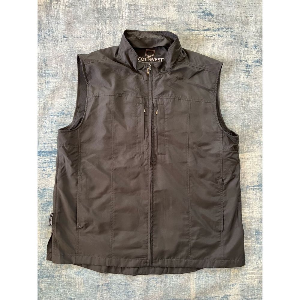 Scottevest Black Featherweight Travel Vest Mens XL
